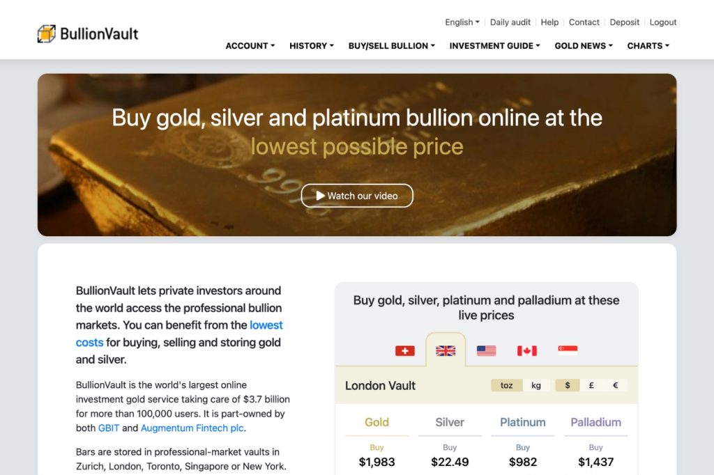 best-online-gold-dealers-bullion-vault